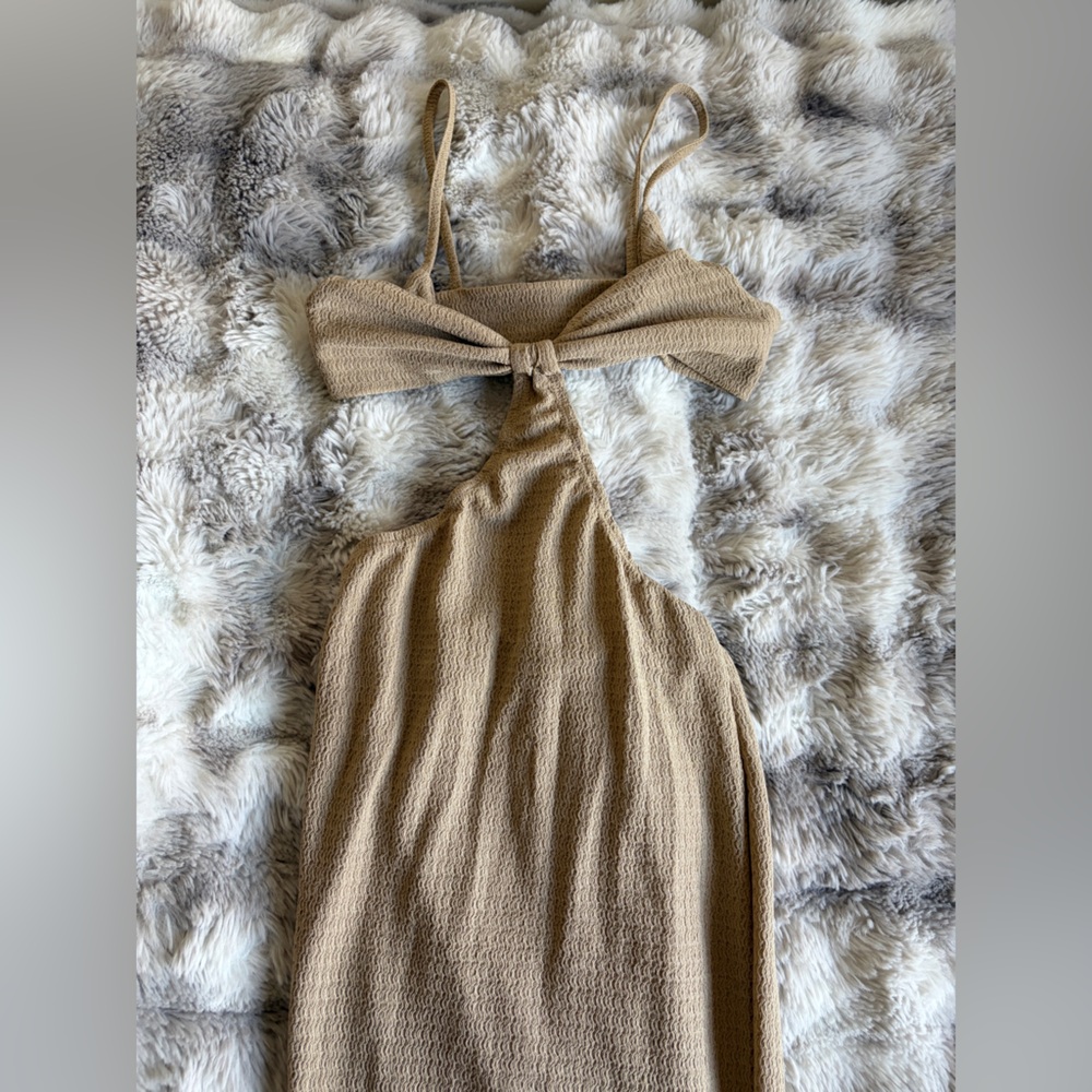 SHEIN Tan Maxi Dress